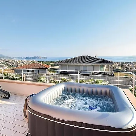 Tortora Marina Holiday Sleeps 16 With Pool And Air Con